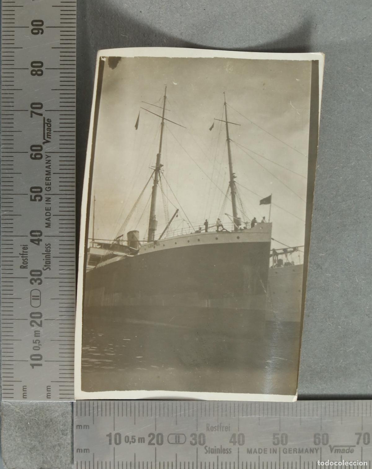 Fotograf&iacute;a antigua: FOTOGRAFIA. BUQUE ATRACADO. hacia 1930