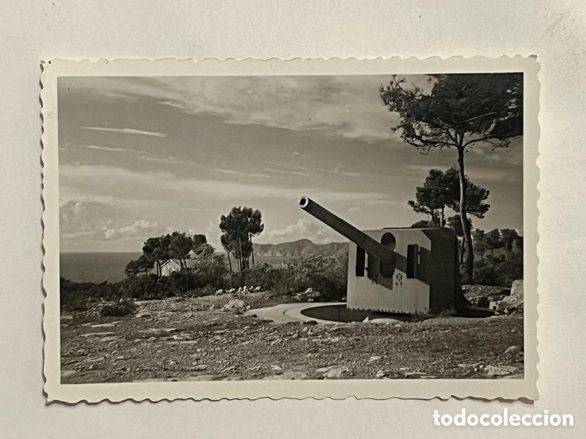 Fotograf&iacute;a antigua: CAP DE PINAR.. ? Mallorca. Ca&ntilde;&oacute;n Vickers. Artiller&iacute;a de Costa. Guerra Civil Espa&ntilde;ola (1936-1939)