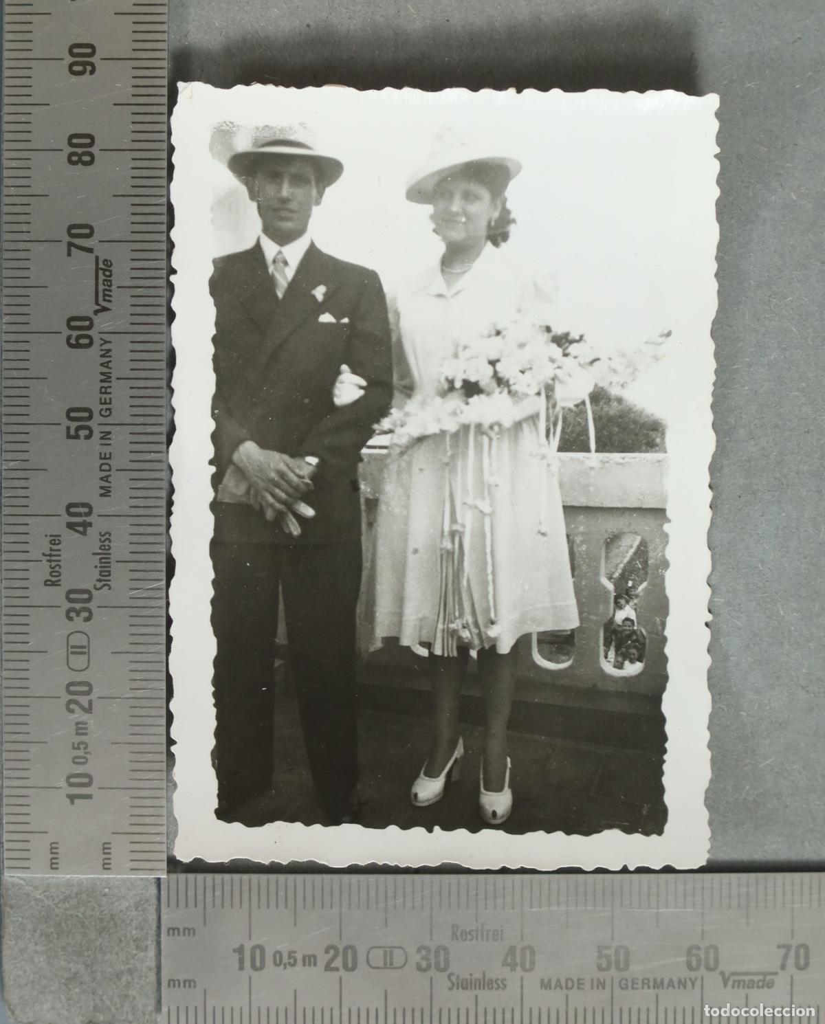 Photographie ancienne: FOTOGRAFIA. pareja de novios hacia 1940