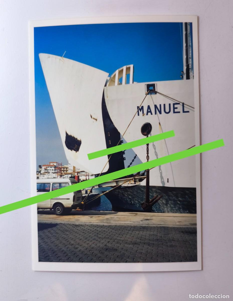 Fotograf&iacute;a antigua: Antigua fotograf&iacute;a. Barco burque de carga Manuel Aza&ntilde;a. Reparaci&oacute;n. A&ntilde;os 90.