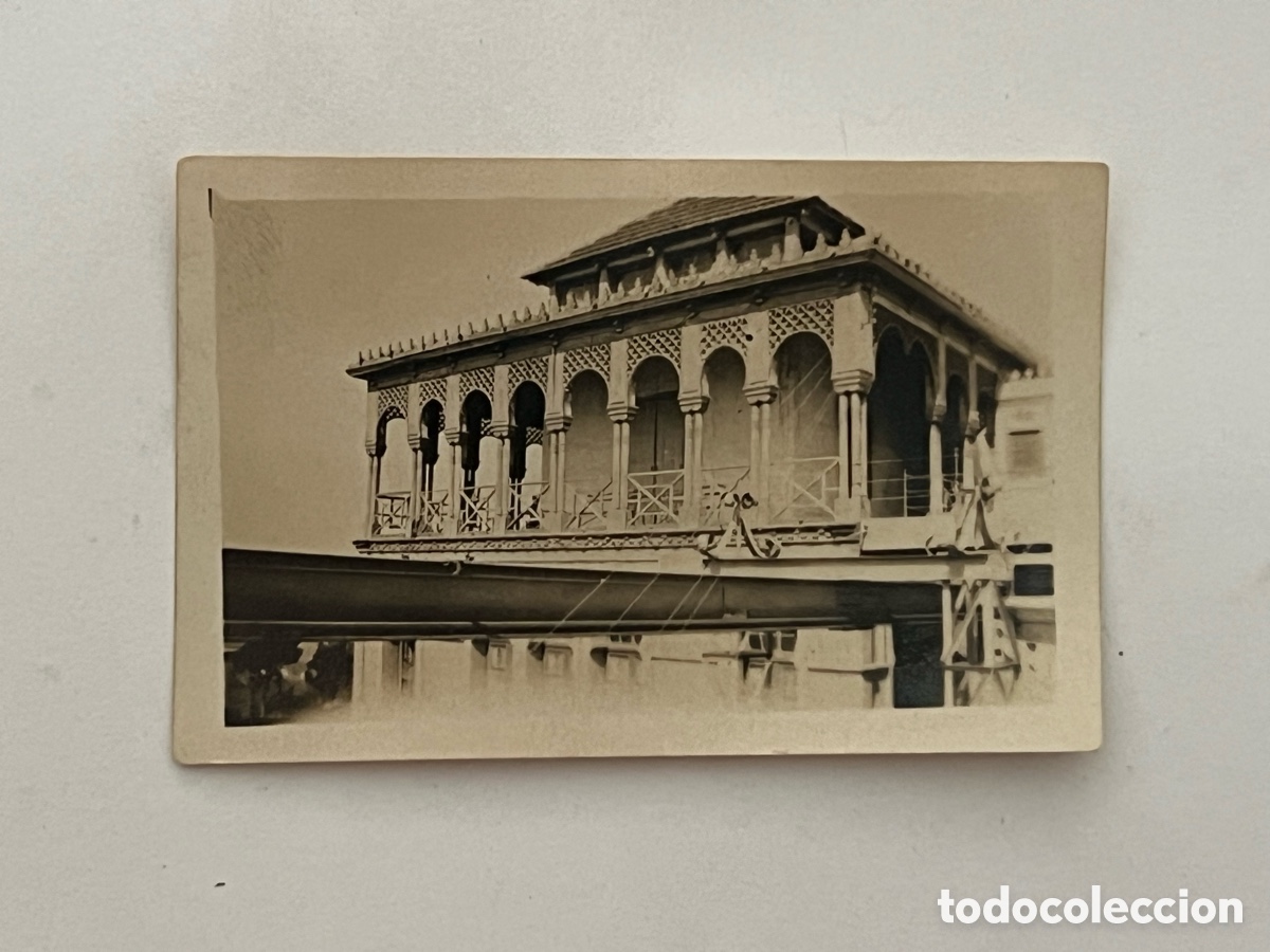 Fotograf&iacute;a antigua: VALENCIA. Exposici&oacute;n Regional de 1909&hellip; uno de sus pabellones&hellip; Medidas: 4,5 x 7 cm.
