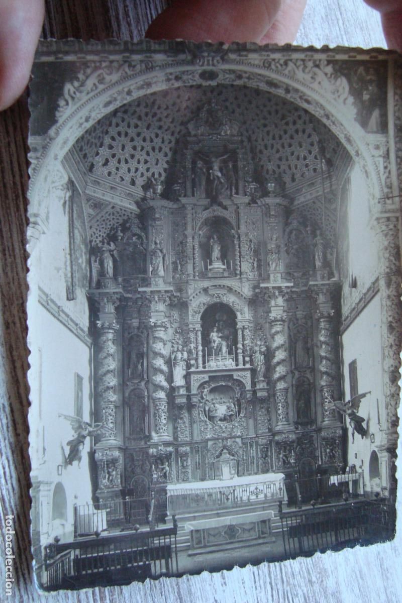Fotograf&iacute;a antigua: ANTIGUA FOTOGRAFIA ALTAR IGLESIA SANTA MARIA DE LA PIEDAD. CONVENTO MADRE DE DIOS SEVILLA. A&Ntilde;OS 20?