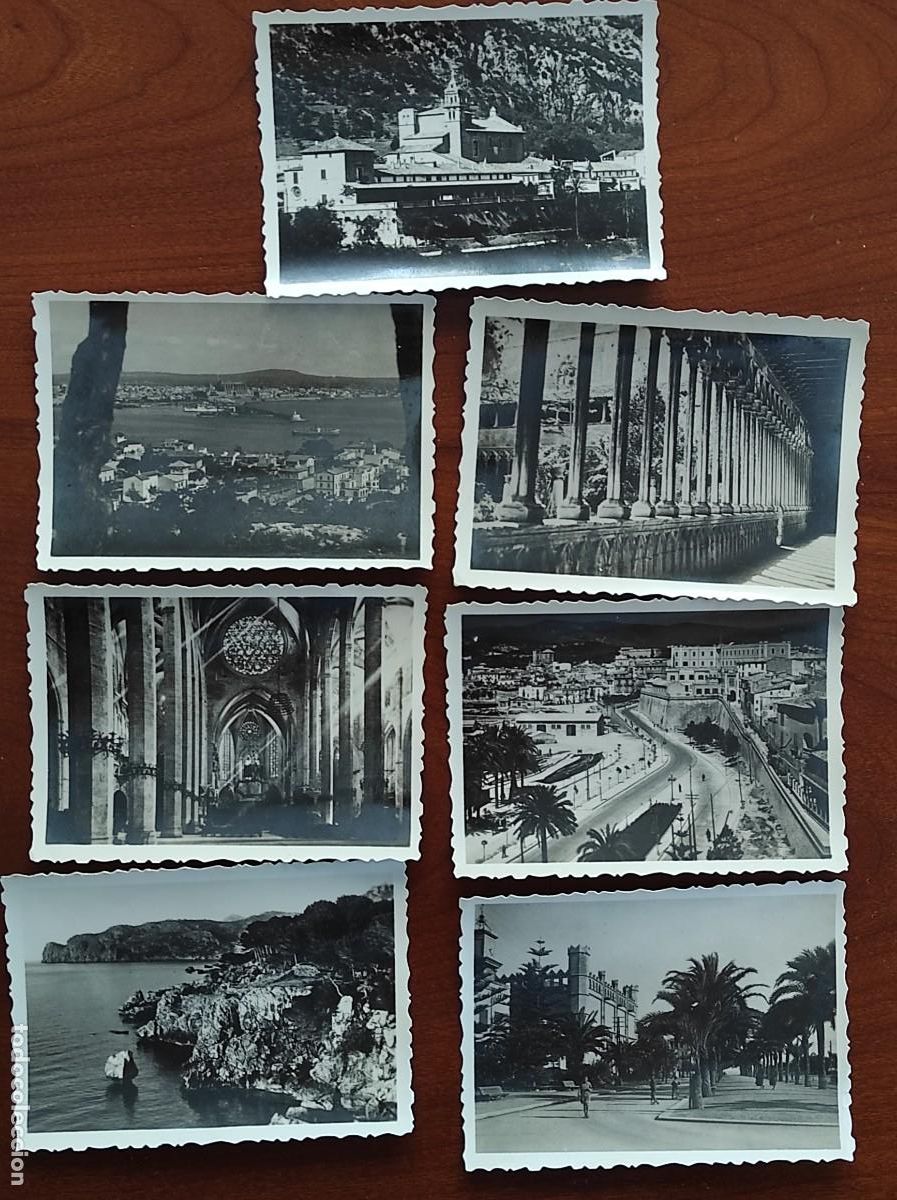 Fotograf&iacute;a antigua: LOTE 7 FOTOGRAF&Iacute;AS DE MALLORCA CON LA UBICACI&Oacute;N IMPRESA PARTE POSTERIOR