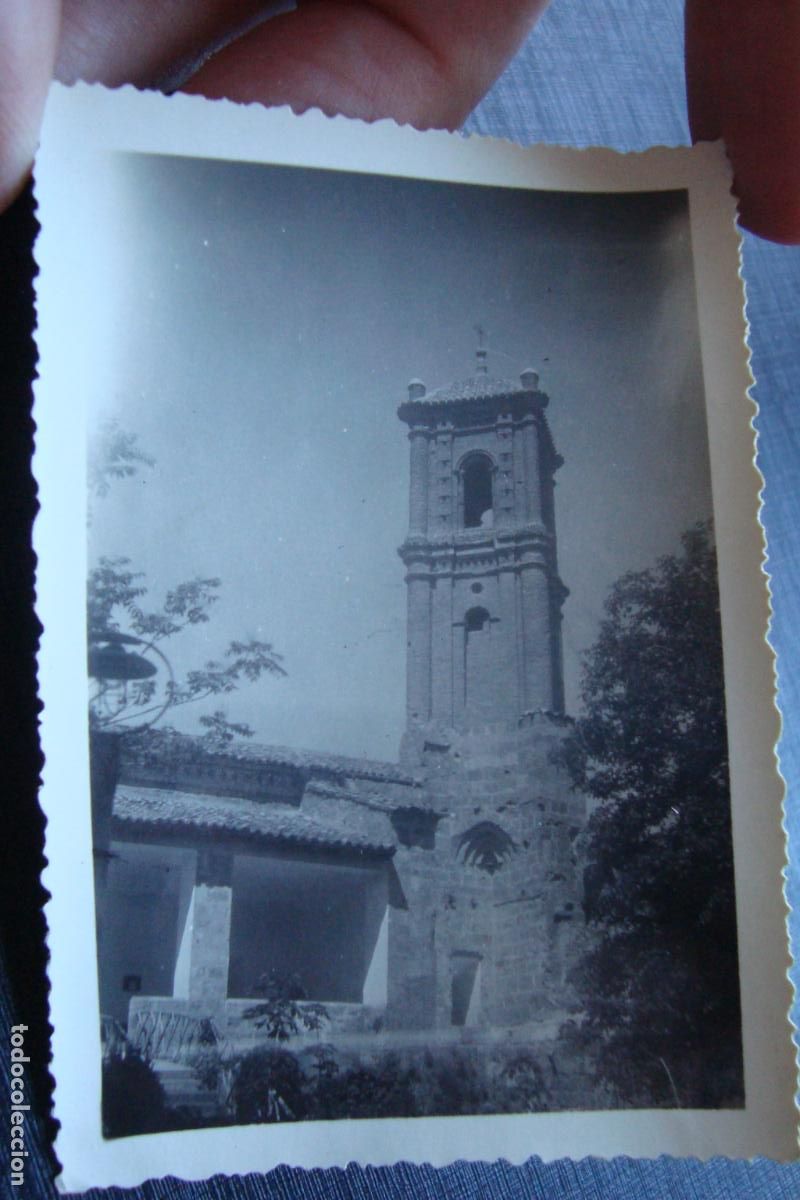 Fotograf&iacute;a antigua: ANTIGUA FOTOGRAFIA TORRE MONASTERIO DE PIEDRA ZARAGOZA A&Ntilde;OS 40?