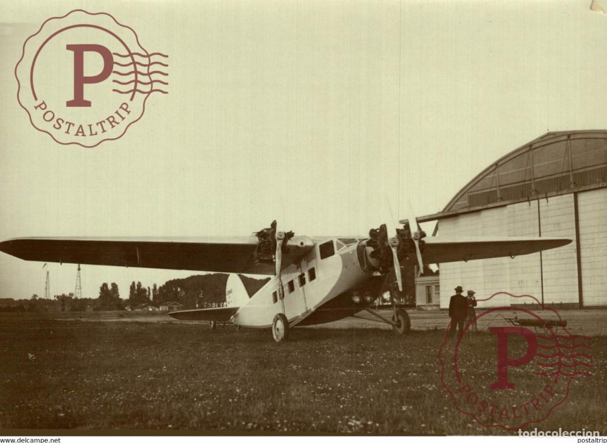 Fotograf&iacute;a antigua: TRI-MOTEUR BERNAD 1929 JUPITER DE 230 CV 16*12CM AVION AVIATION AVIACION