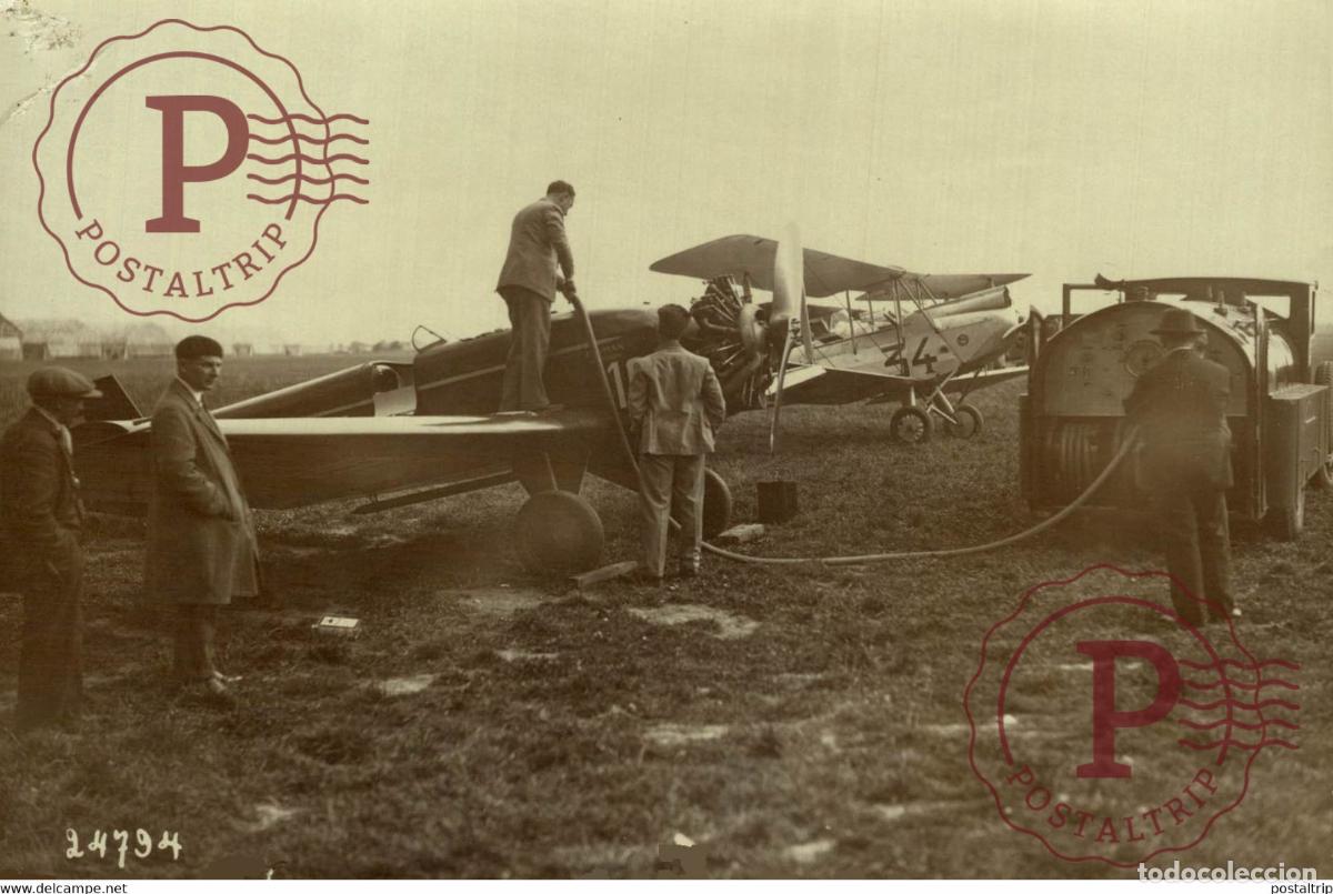Fotograf&iacute;a antigua: ORLY COUPE DAVIATION DUNLOP ESSENCE FARMAN SALMSON 16*11CM AVION AVIATION AVIACION