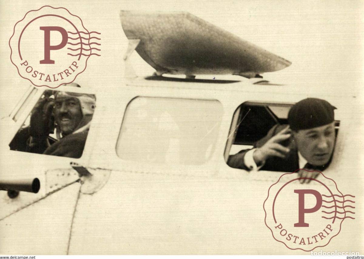 Antique Photography: 1931 DORET ET LE BRIX TRAIT DUNION DANS LEUR CARLINGUE 18*12CM AVIACION AVION
