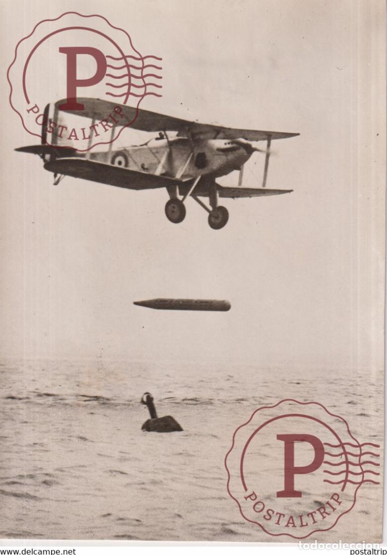 Antique Photography: NOUVEL AVION DE BOMBARDEMENT UK ANGLETERRE UNITED KINGDOME TORPILLE 17*12CM AVIACION AVION
