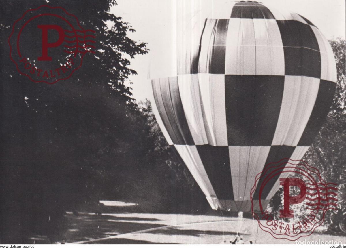 Fotograf&iacute;a antigua: PRINTED 1977 HISTOIRE DE LAVIATION LA MONTGOLFIERE 20*15 CM AVIACION AVION PLANE