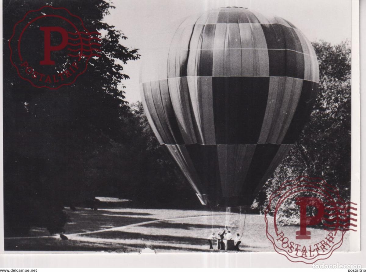 Fotograf&iacute;a antigua: HISTOIRE DE LAVIATION 1977 MONTGOLFIERE 18*12 CM AVIACION AVION PLANE