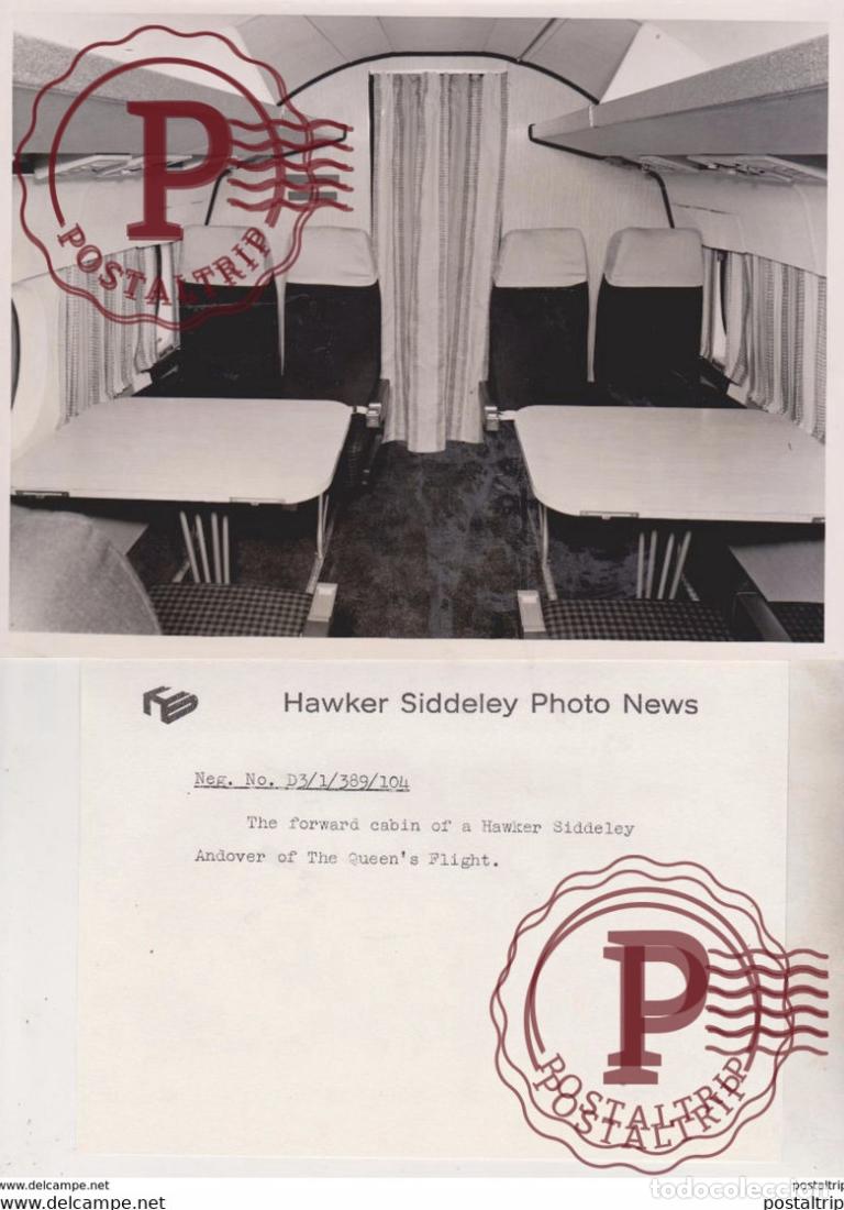 Fotograf&iacute;a antigua: HAWKER SIDDELEY QUEENS FLIGHT AVRO ANDOVER MONOPLANE 17* 21 CM Aviation, AIRPLAIN, AVION