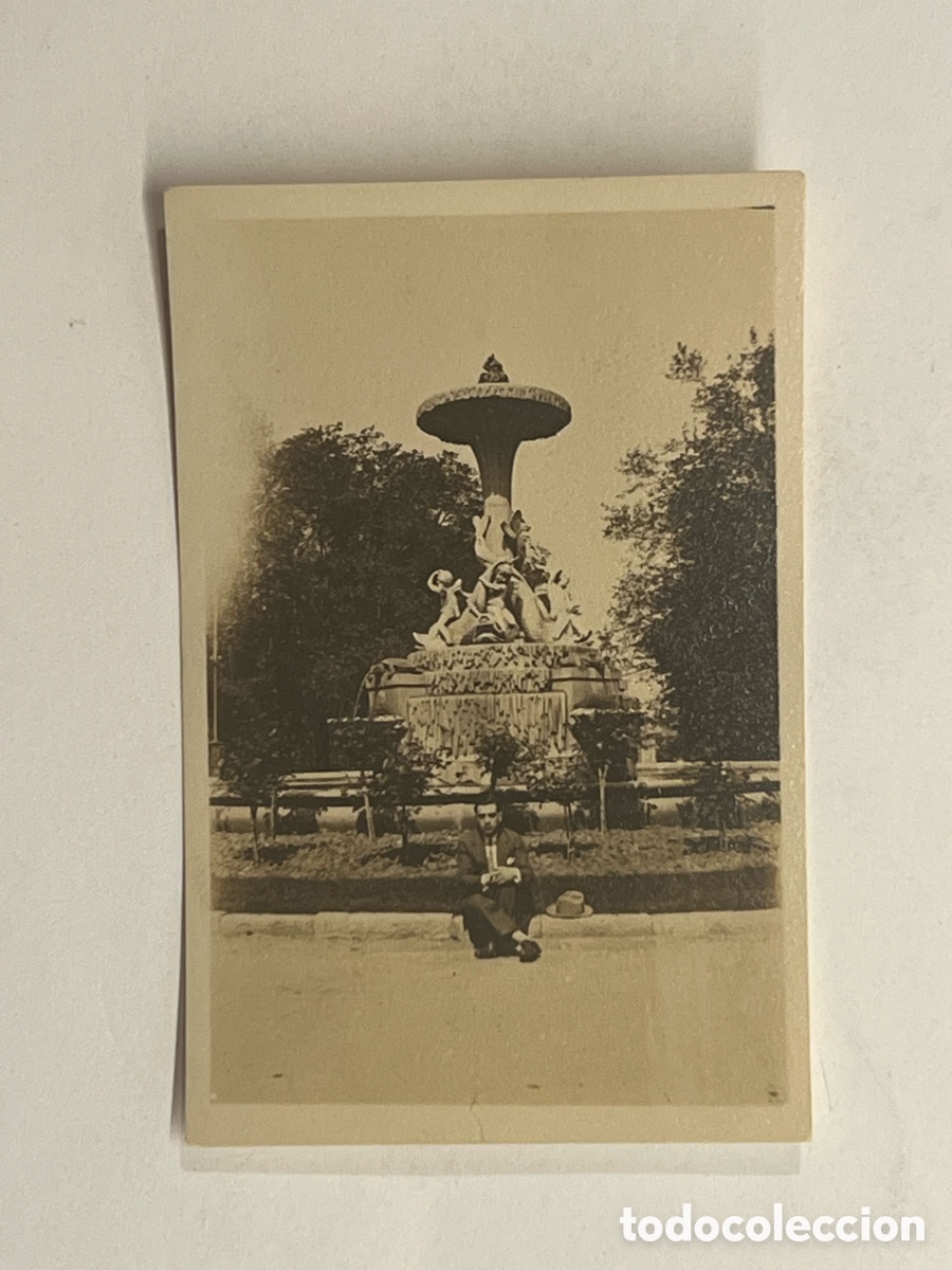 Fotograf&iacute;a antigua: MADRID. Parque del Retiro. Fuente de los Gal&aacute;pagos, tambi&eacute;n conocida como la Fuente de Isabel II