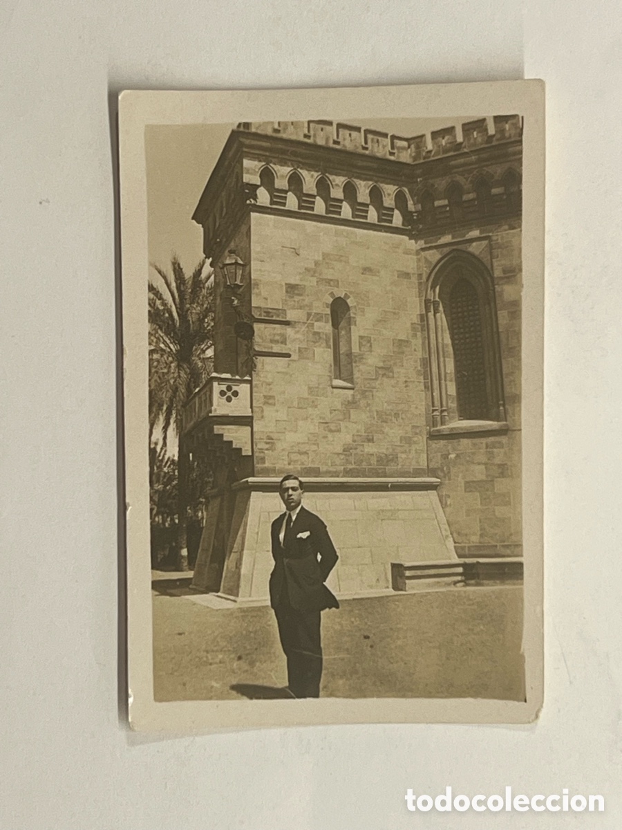 Fotograf&iacute;a antigua: VALENCIA. Palacio Ripalda.. Fotograf&iacute;a antigua, Fachada lateral y jard&iacute;n. (h.1920?)