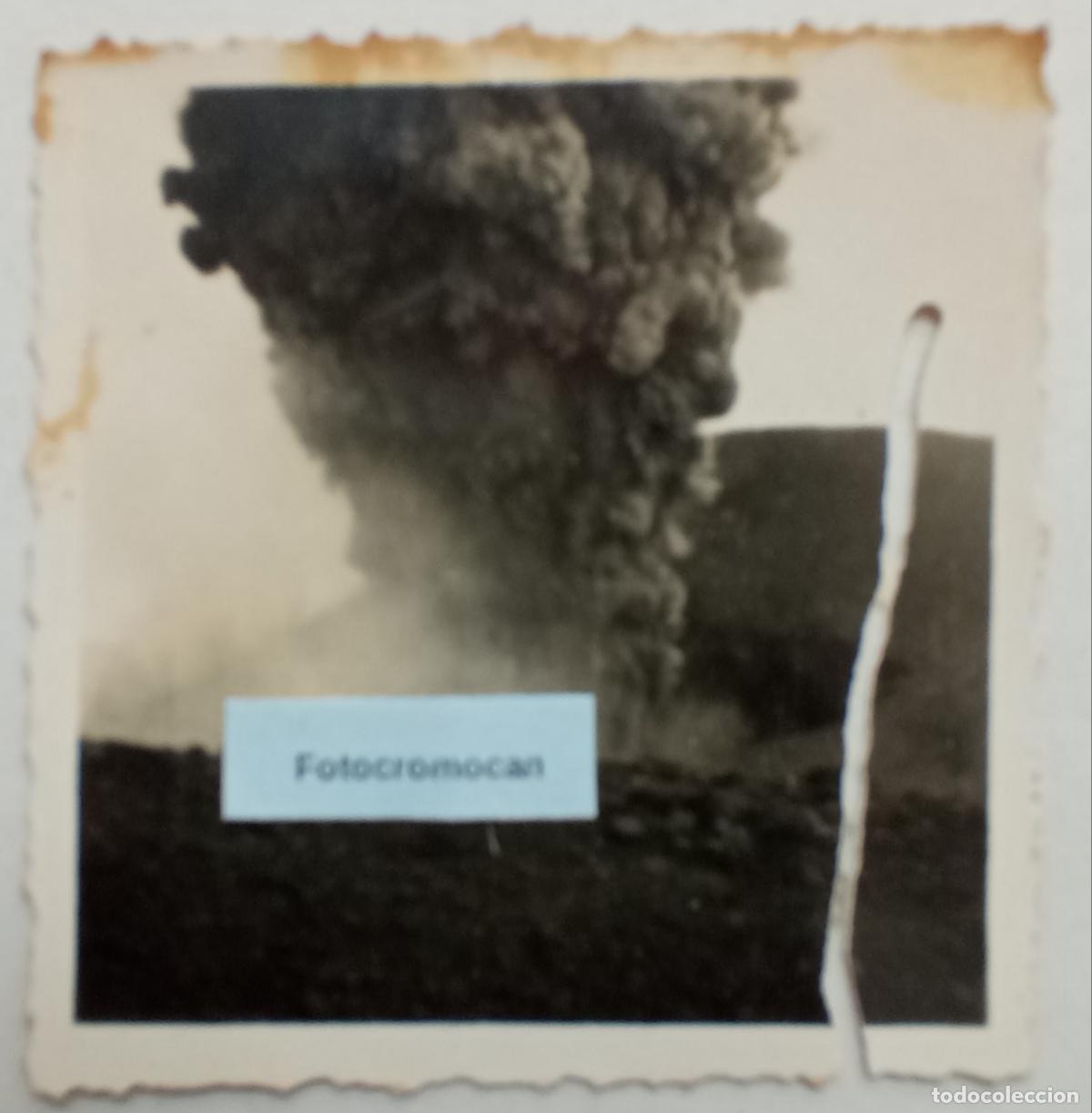 Fotograf&iacute;a antigua: FOTOGRAF&Iacute;A. ERUPCI&Oacute;N EN LA ISLA DE LA PALMA. CR&Aacute;TER DEL DURAZNERO. FOTO ORTIZ. A&Ntilde;O 1949