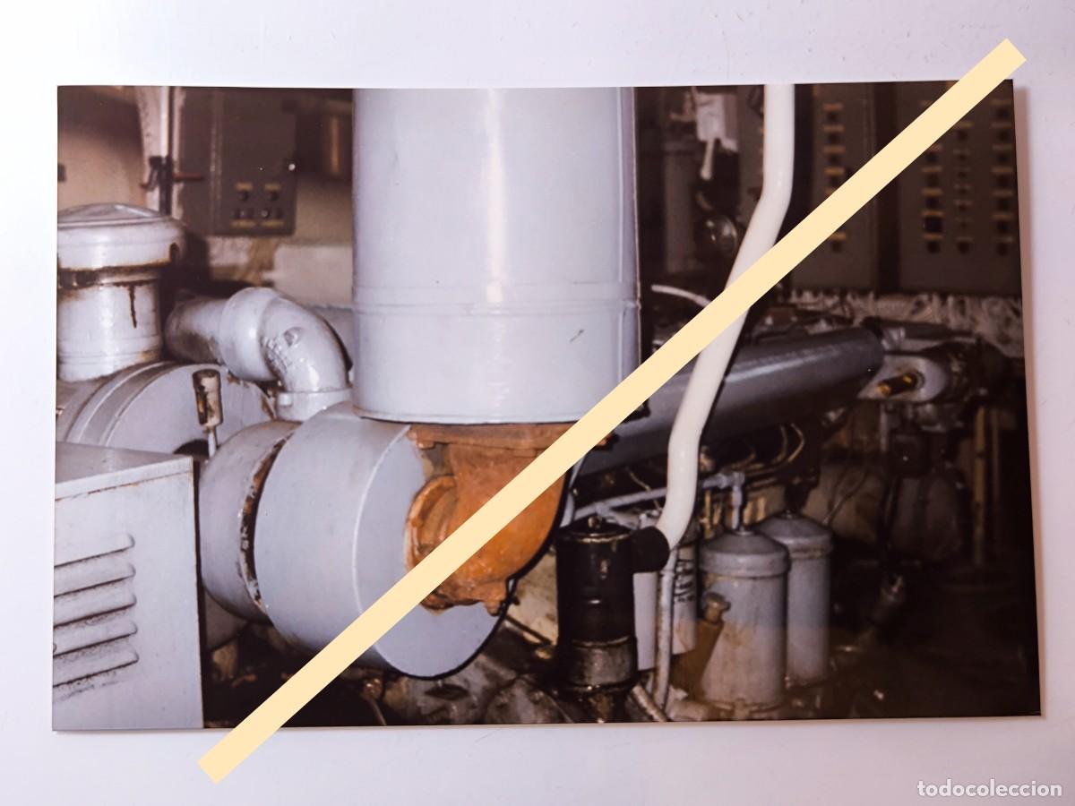 Fotograf&iacute;a antigua: Antigua fotograf&iacute;a Tuber&iacute;as y componentes de la sala de m&aacute;quinas barco Rol&oacute;n Sur A&ntilde;os 90 Tenerife