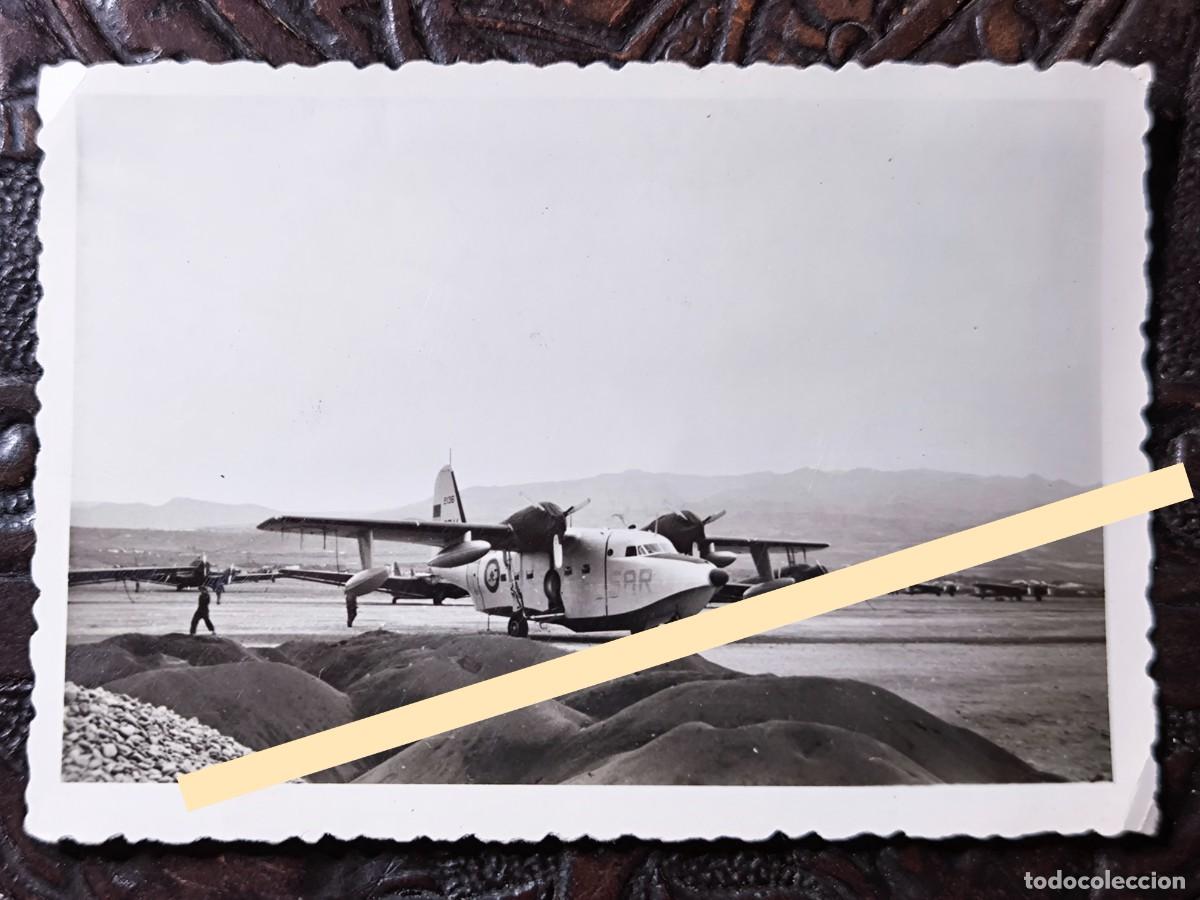 Fotograf&iacute;a antigua: Fotograf&iacute;a. Avi&oacute;n militar Grumman SA-16 Albatross. SAR Ej&eacute;rcito del aire. Gran Canaria. A&ntilde;os 50