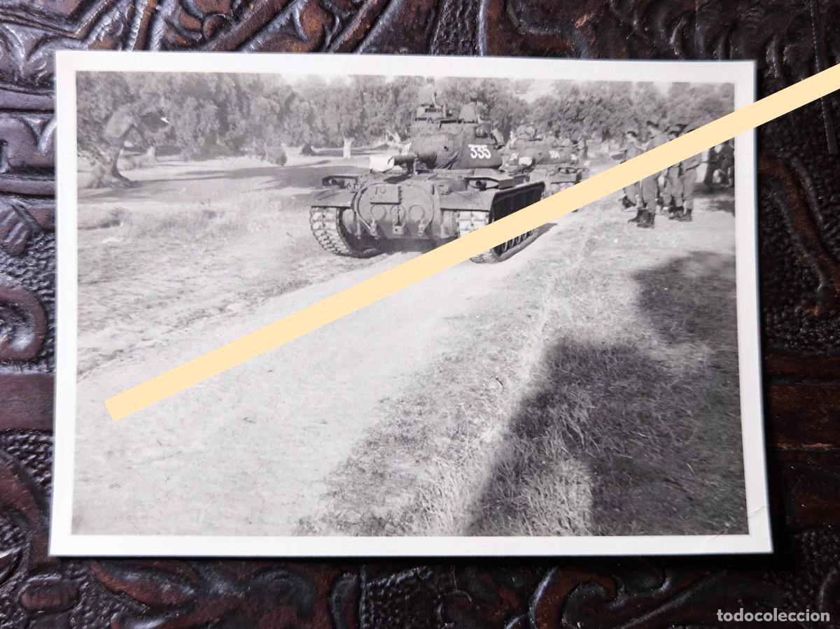 Fotograf&iacute;a antigua: Antigua fotograf&iacute;a militar. Carro de combate M47 Patton del Ej&eacute;rcito espa&ntilde;ol. A&ntilde;os 60