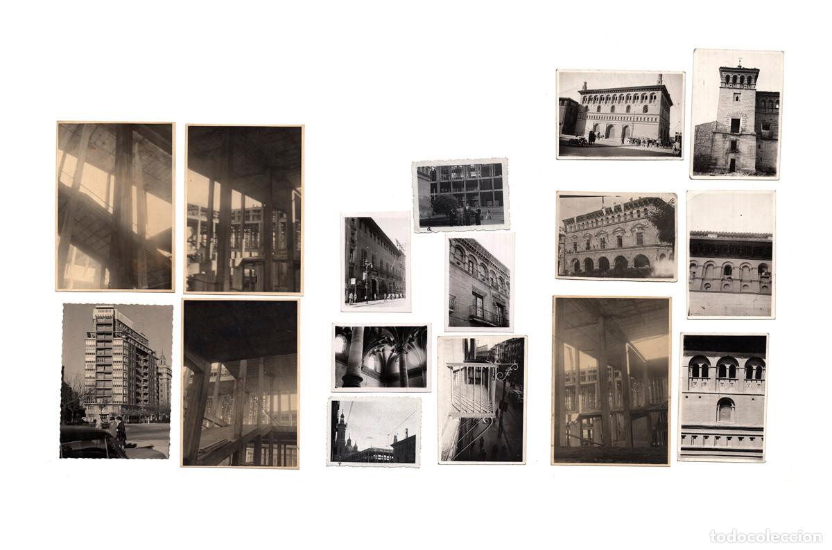 Fotograf&iacute;a antigua: LOTE DE FOTOGRAF&Iacute;AS CONSTRUCCI&Oacute;N DEL AYUNTAMIENTO DE ZARAGOZA, ARAG&Oacute;N. CASA CONSISTORIAL.