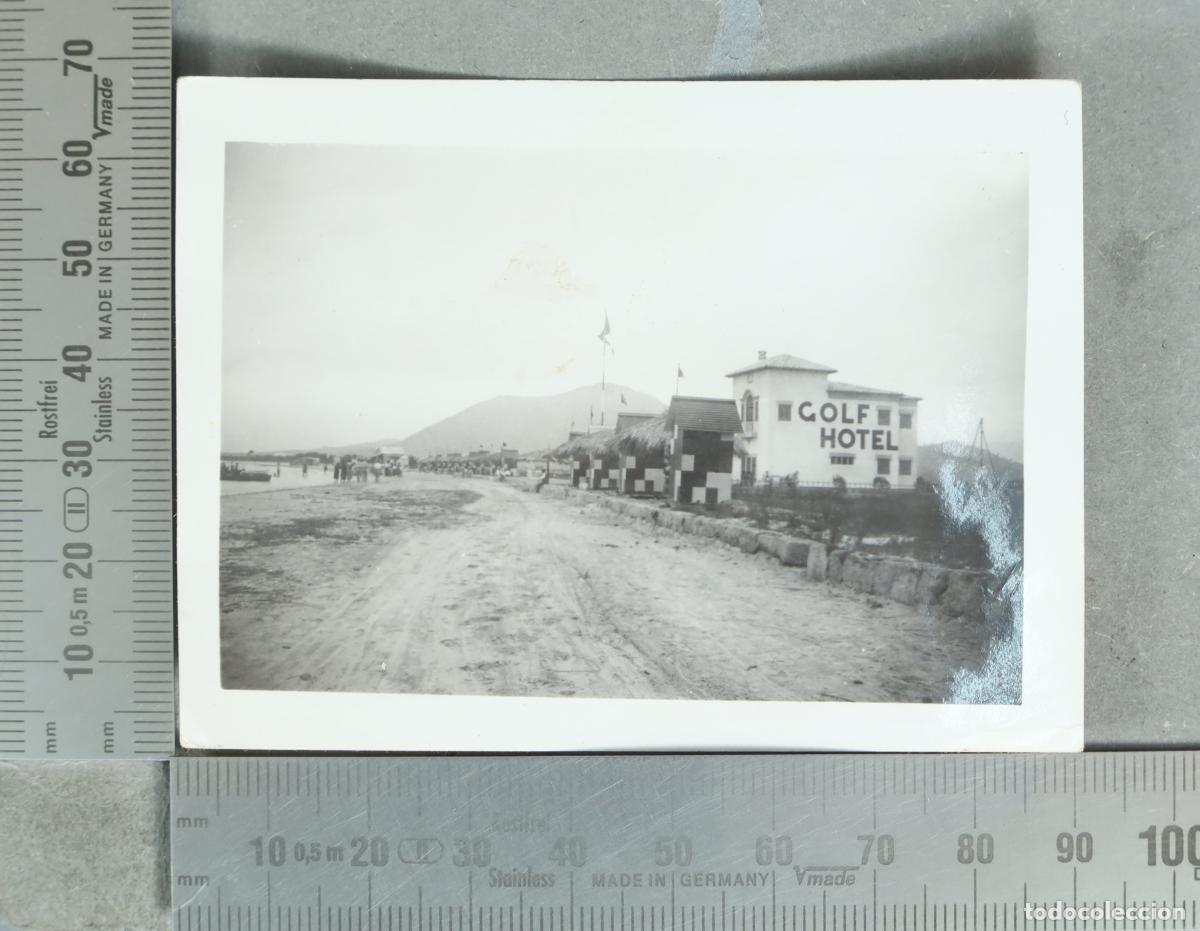 Photographie ancienne: FOTOGRAFIA. VISTA PLAYA ALCUDIA. CHIRINGUITOS. GOLF HOTEL. 1934