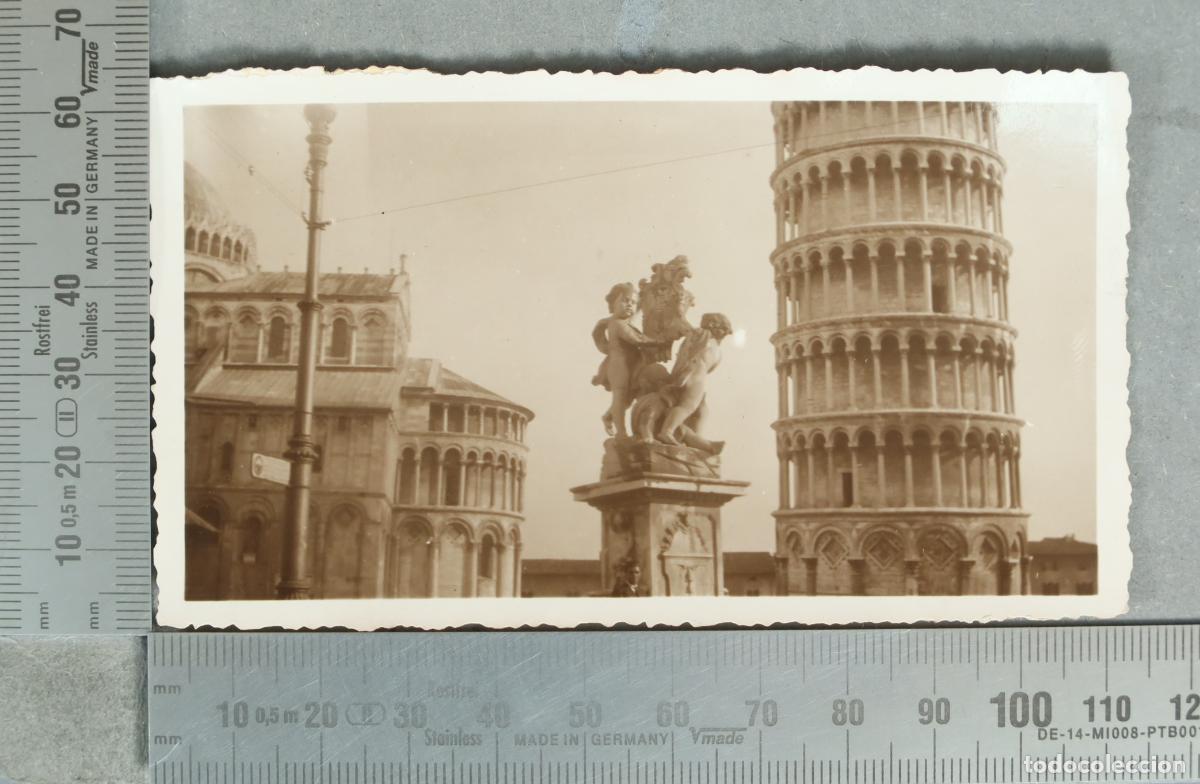 Fotograf&iacute;a antigua: FOTOGRAFIA. Pisa - Torre inclinada y catedral hacia 1930