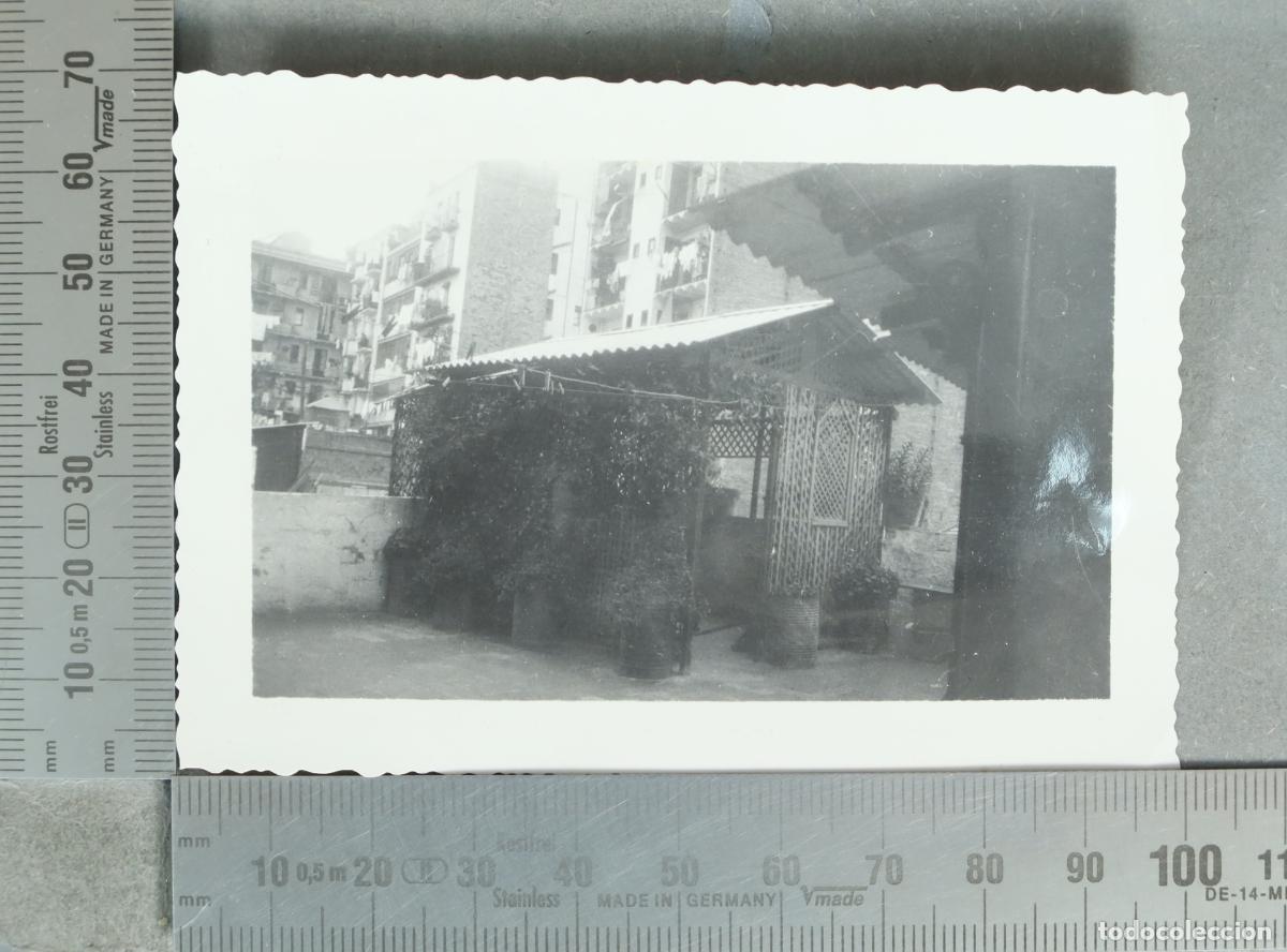Fotograf&iacute;a antigua: FOTOGRAFIA. Patio con cenador y plantas ENTRE PISOS. hacia 1930