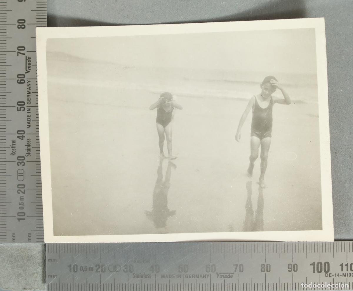 Fotograf&iacute;a antigua: FOTOGRAFIA. Ni&ntilde;os en la playa