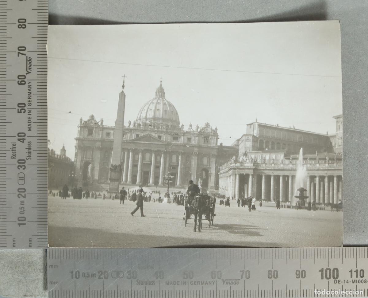 Fotograf&iacute;a antigua: FOTOGRAFIA. Roma - Plaza de San Pedro hacia 1920