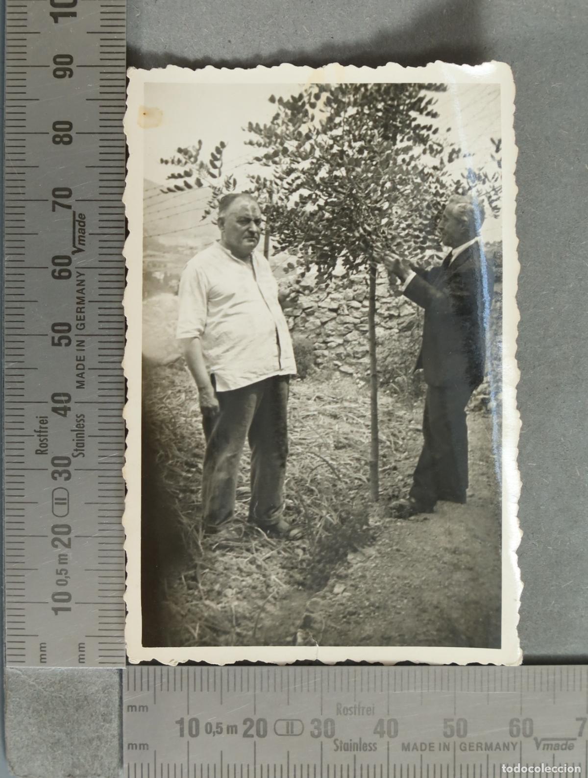 Fotograf&iacute;a antigua: FOTOGRAFIA. Dos hombres junto a un arbol 1948