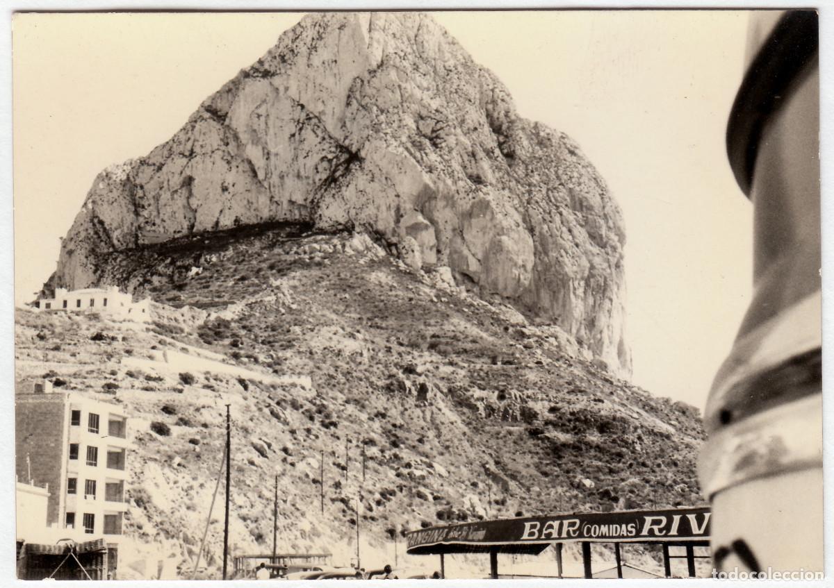 Fotograf&iacute;a antigua: Preciosa vista del Pe&ntilde;&oacute;n de Ifach, Calpe, Alicante Bar Comidas Restaurante Orangina A&ntilde;os 50-60 bm