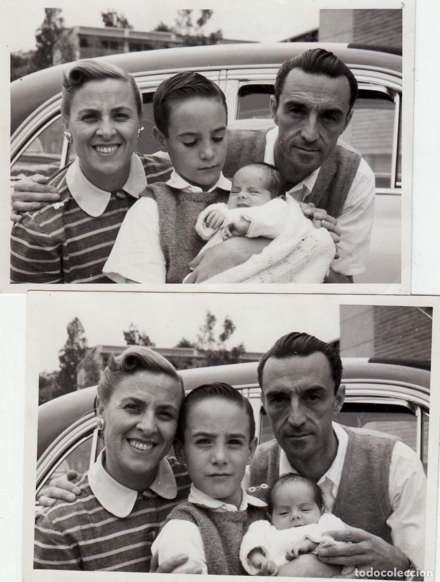 Alte Fotografie: 2 fotos. Familia en M&eacute;xico. A&ntilde;os 50 bm