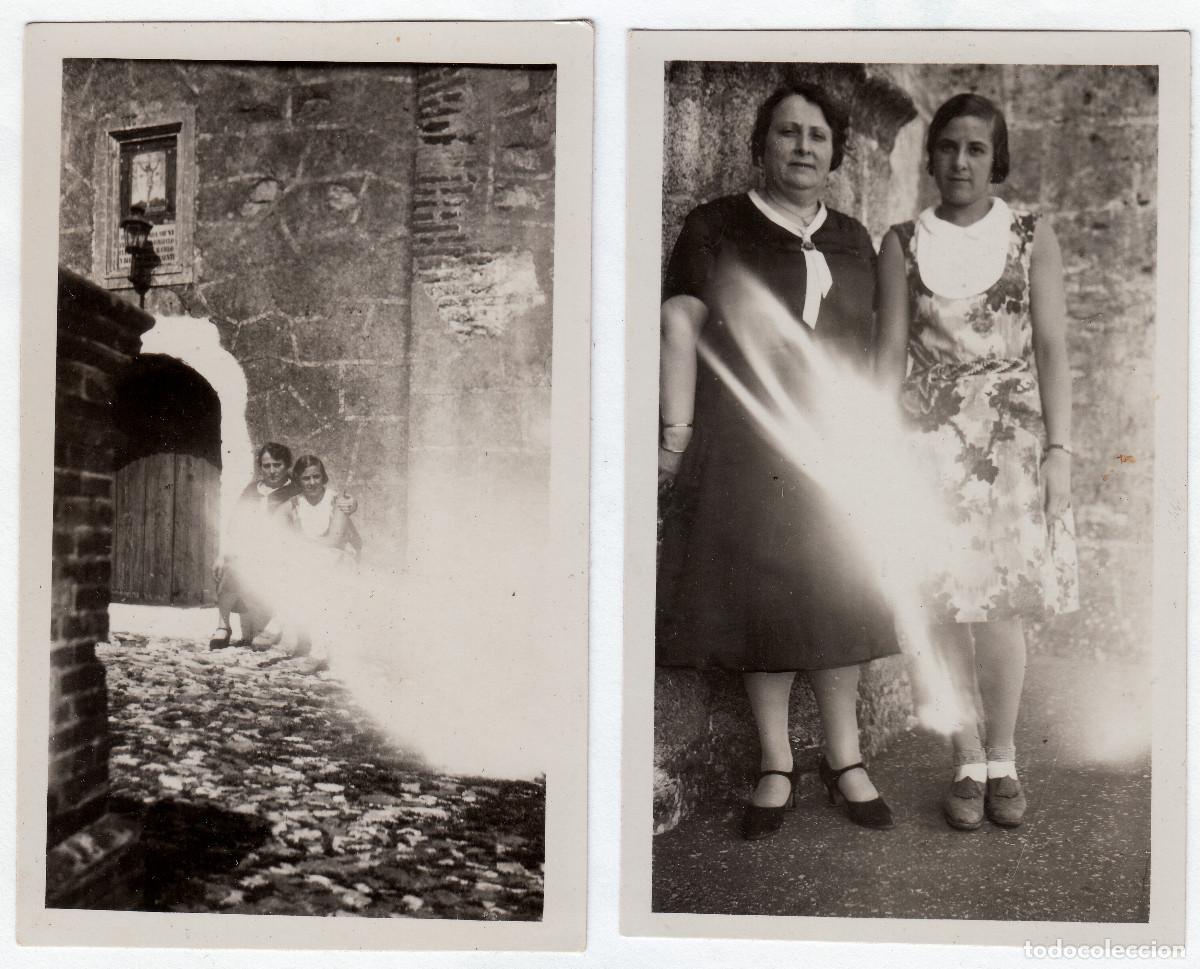Fotograf&iacute;a antigua: 2 fotos. Gruta de las Maravillas. Mujeres en Aracena, Huelva. A&ntilde;os 30 bm