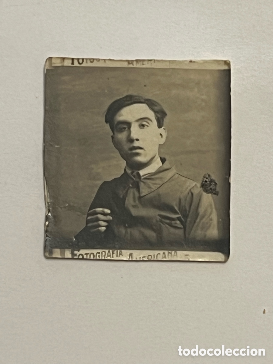 Fotograf&iacute;a antigua: FOTOMAT&Oacute;N. Fotograf&iacute;a Americana C/La Paz.. Fotograf&iacute;a el&eacute;ctrica.. Joven.. (h.1900?)