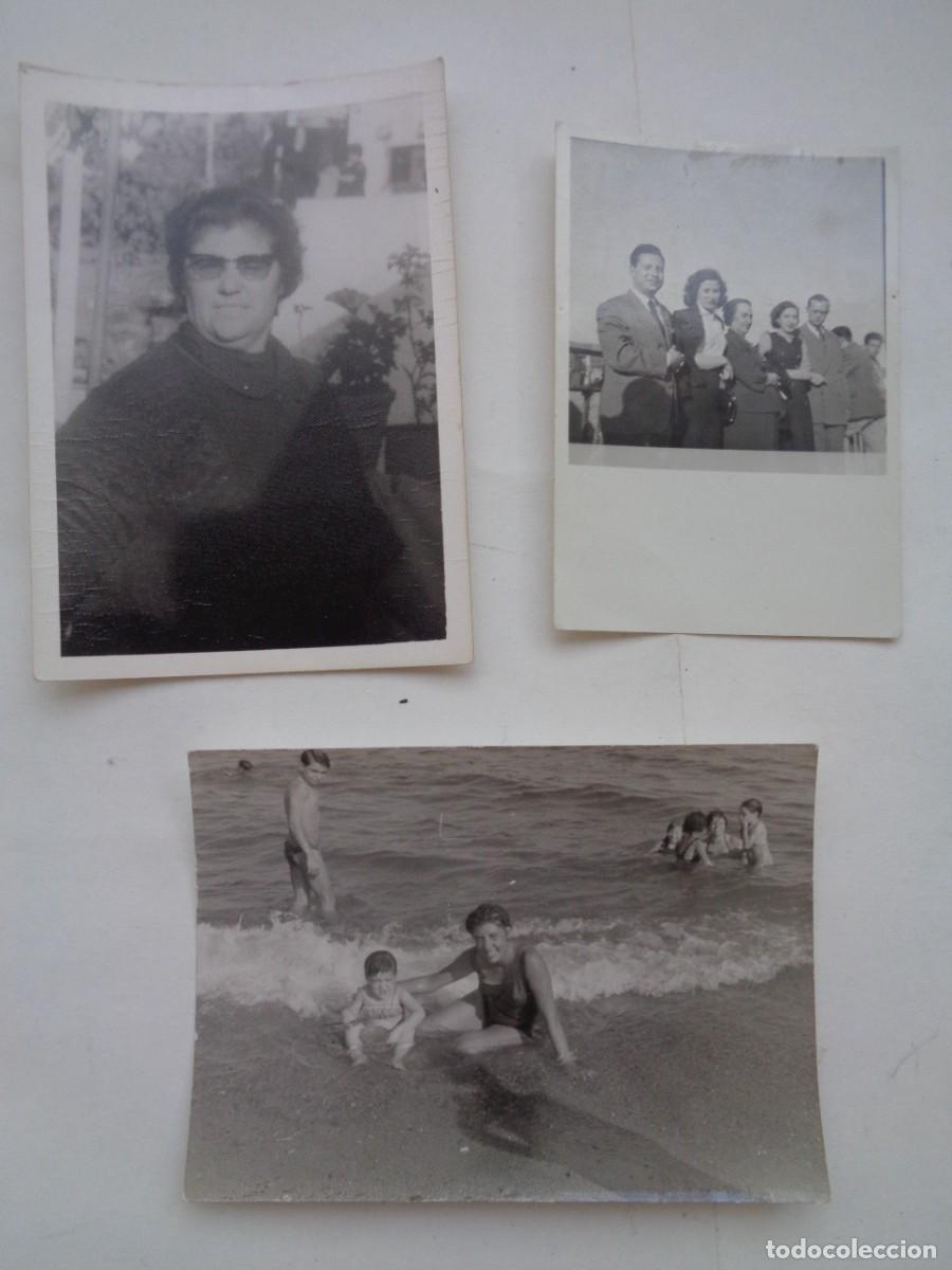 Fotograf&iacute;a antigua: LOTE DE 3 FOTOS DE GENTE CON SOMBRA DEL FOTOGRAFO