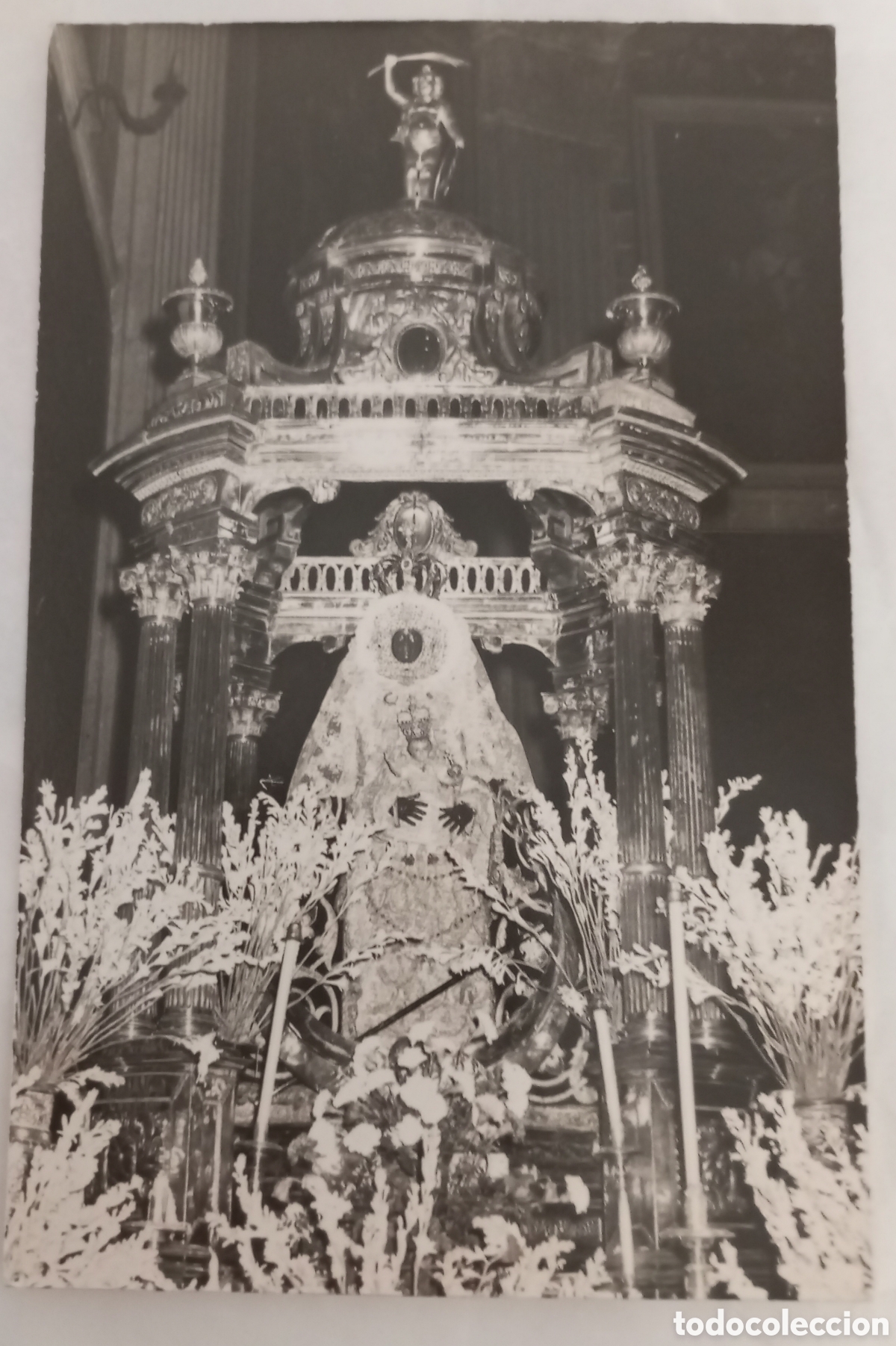 Fotograf&iacute;a antigua: Antigua fotograf&iacute;a Virgen de regla,patrona de Chipiona.reportajes Rafa 1989