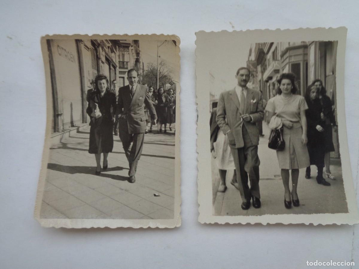 Fotografia antiga: LOTE DE 2 MINUTEROS DE FOTOGRAFOS CALLEJEROS DE PAREJAS PASEANDO, A&Ntilde;OS 40
