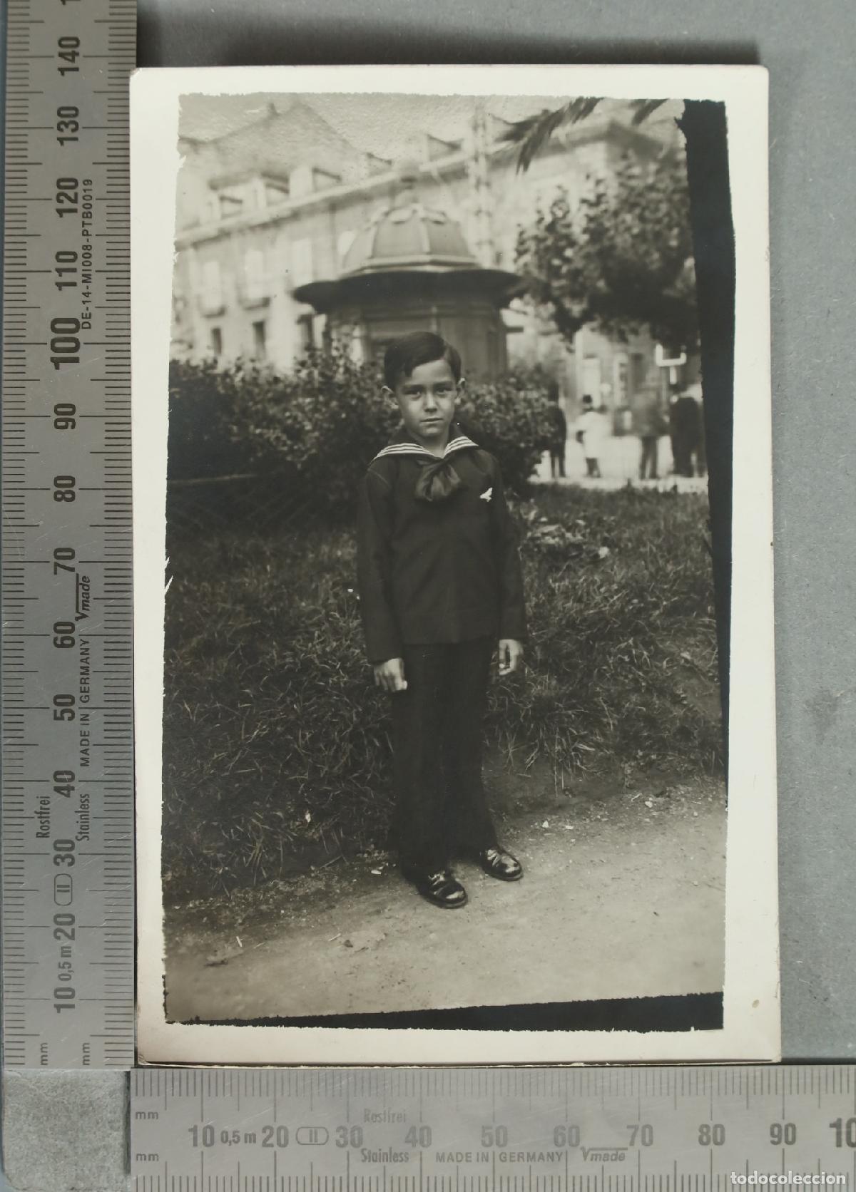 Fotograf&iacute;a antigua: FOTOGRAFIA. Ni&ntilde;o vestido de marinero hacia 1930
