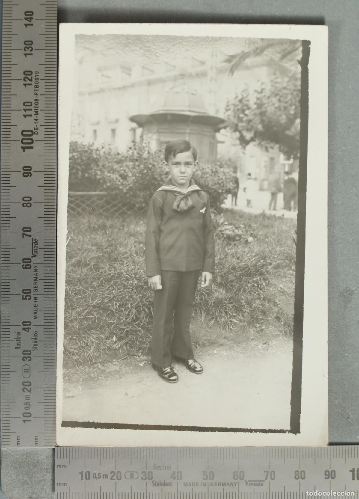 Fotograf&iacute;a antigua: FOTOGRAFIA. Ni&ntilde;o con traje de marinero hacia 1920