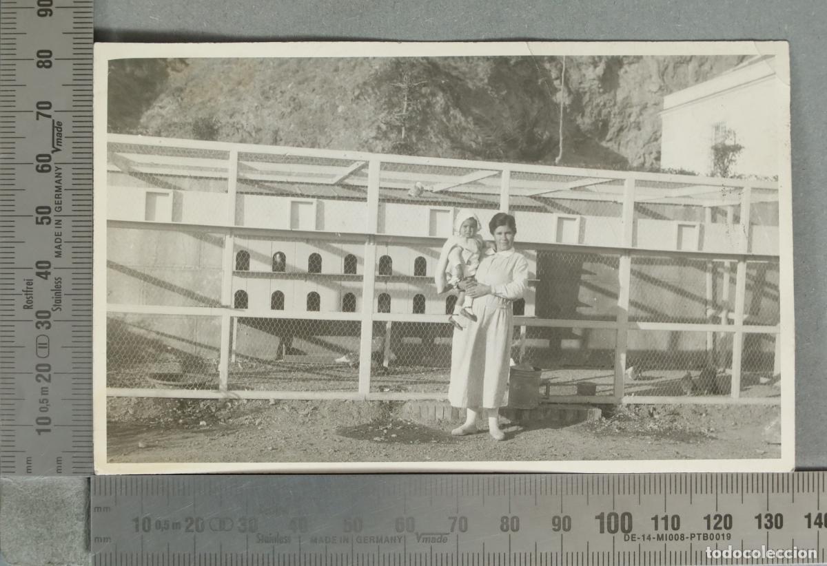 Fotograf&iacute;a antigua: FOTOGRAFIA. Mujer servicio con ni&ntilde;o en gallinero hacia 1920