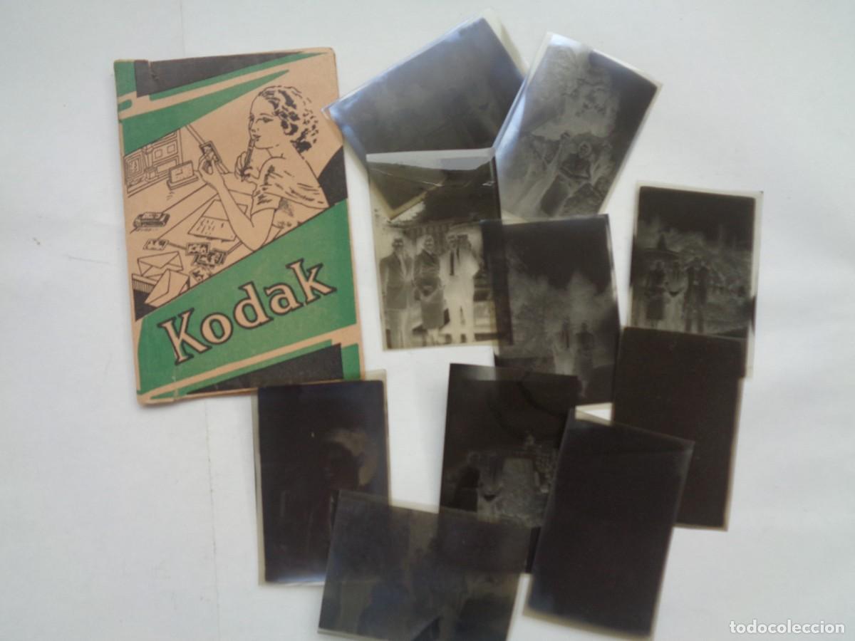 Fotograf&iacute;a antigua: FUNDA DE NEGATIVOS DE KODAK A&Ntilde;OS 40, CON LOS CLICHES DE 10 FOTOS FAMILIARES