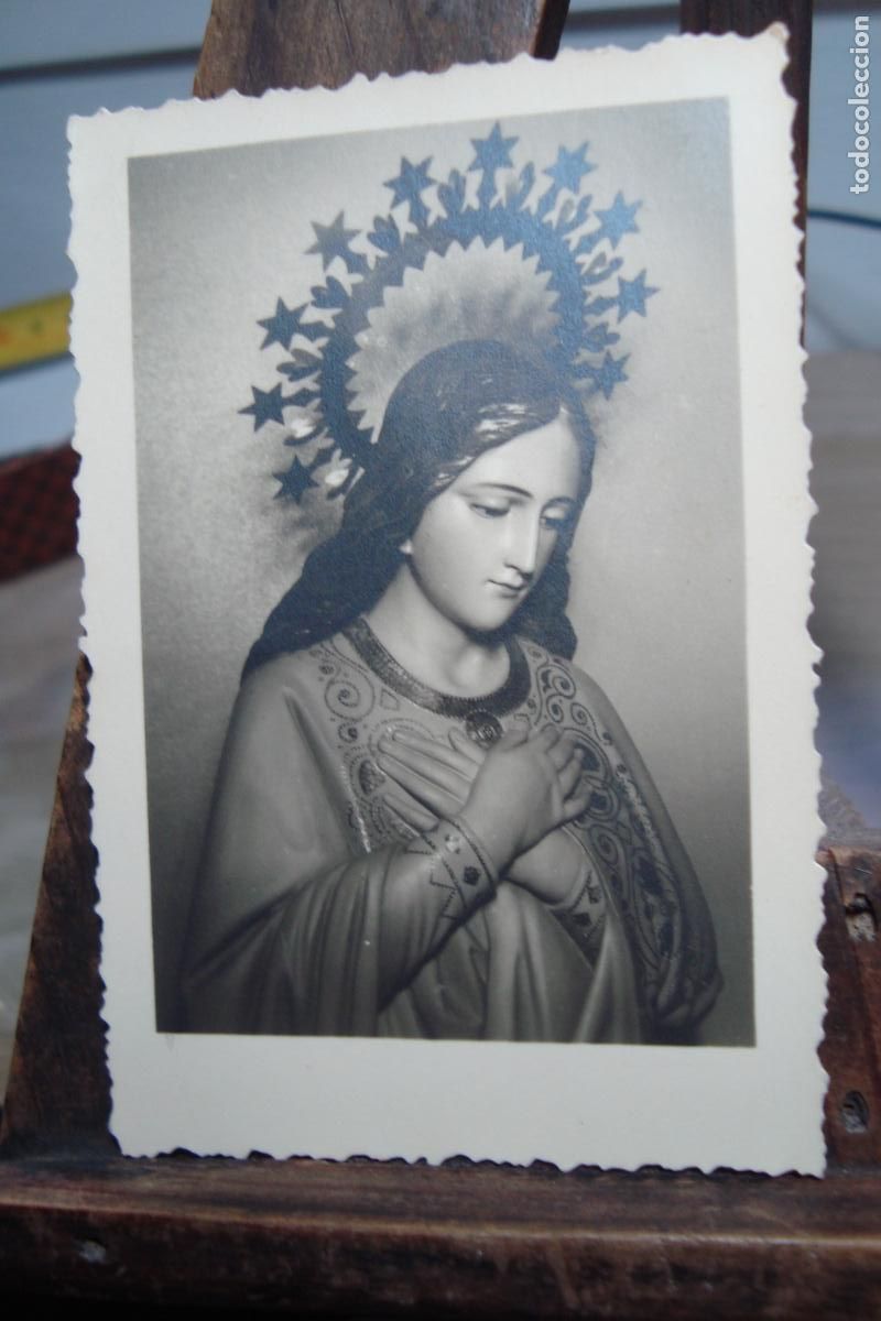 Fotograf&iacute;a antigua: ANTIGUA FOTOGRAFIA DE VIRGEN SIN IDENTIFICAR.