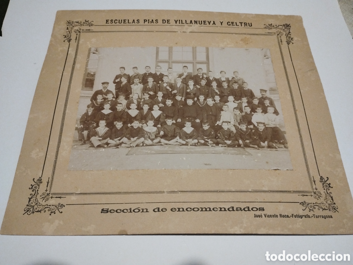 Fotografia antica: Escuelas Pias de Vilanova i la Geltr&uacute; secci&oacute;n encomendados sobre 1890 fotografo Jos&eacute; Vicente Roca