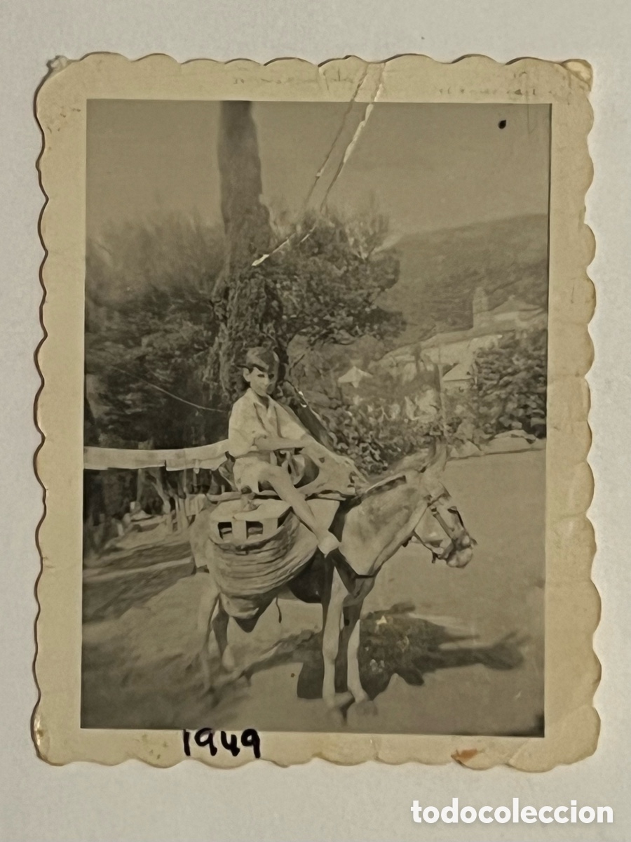 Fotografia antica: SANTO ESP&Iacute;RITU (Valencia) Fotograf&iacute;a Recuerdo Verano de 1949, Platero y yo..