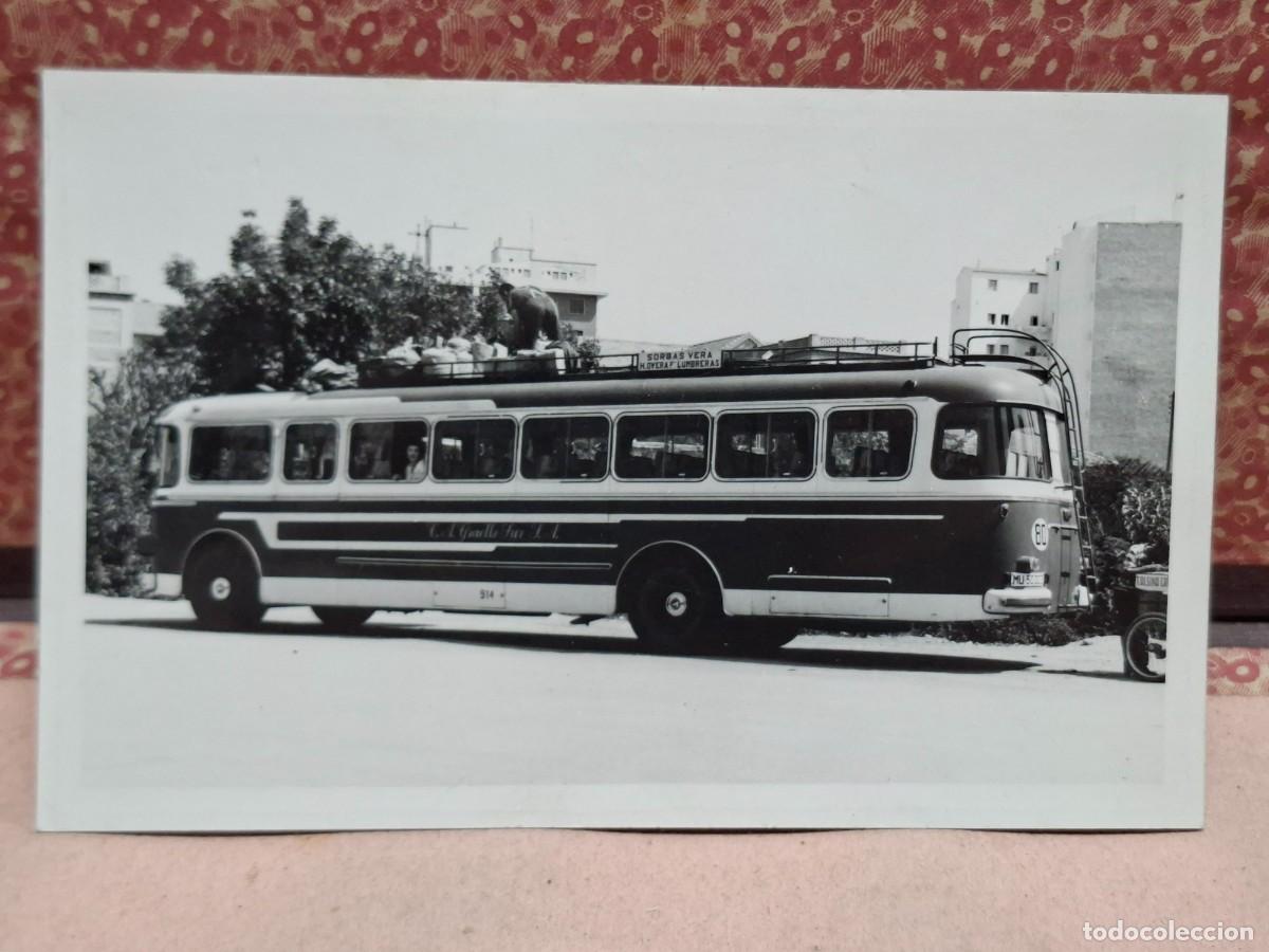 Fotograf&iacute;a antigua: ANTIGUA FOTOGRAFIA AUTOBUS LINEA SORBAS VERA HUERCAL OVERA PUERTO LUMBRERAS MURCIA ALMERIA
