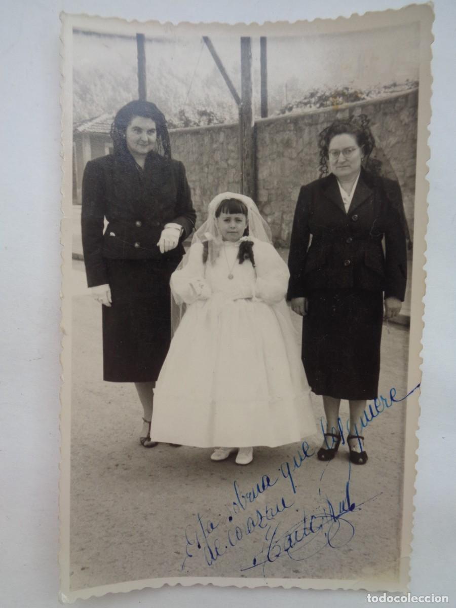 Fotograf&iacute;a antigua: BONITA FOTO DE NI&Ntilde;A DE PRIMERA COMUNION . DE RICALDE , BILBAO