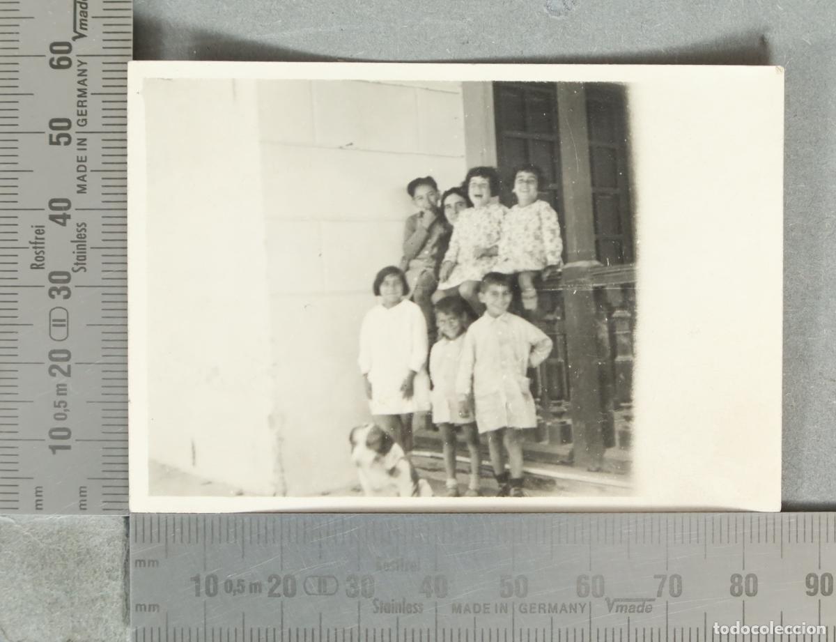 Fotograf&iacute;a antigua: FOTOGRAFIA. ni&ntilde;os posando con perro hacia 1930