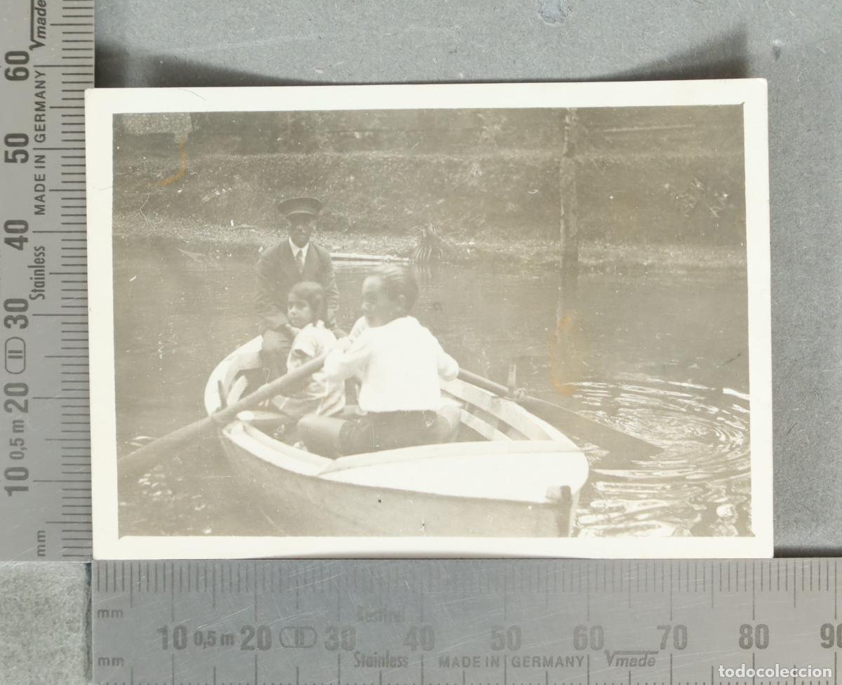 Fotograf&iacute;a antigua: FOTOGRAFIA. Paseo en barca NI&Ntilde;OS hacia 1930