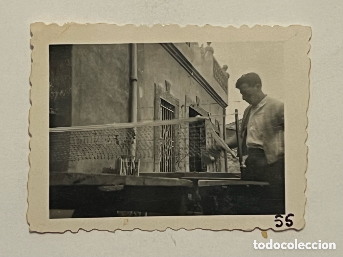 Fotografia antica: TORRENTE (Valencia) Partida de Pimpon en casa de Aigues.. Pascua de 1955, Medidas: 4,5 x 6