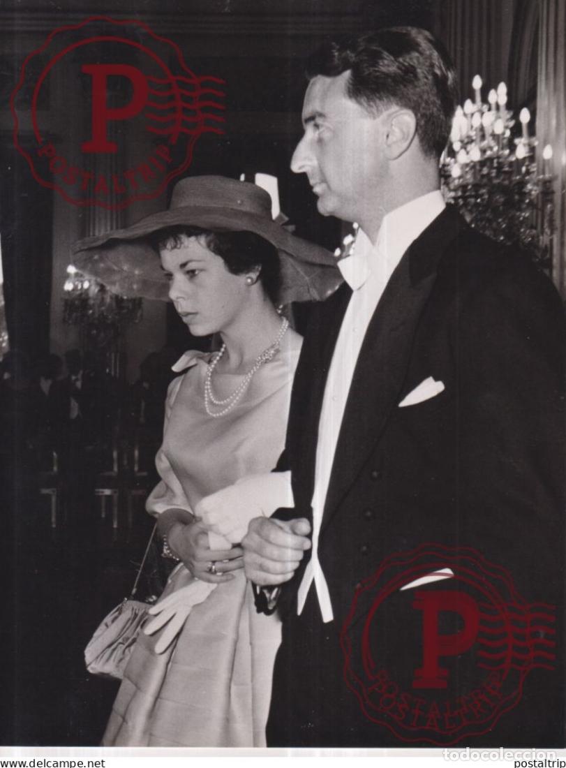 Alte Fotografie: BRUXELLES MARIAGE PRINCIER BARON RICASOLI ET PRINCESSE MARIE BEATRICE ITALIE ITALY 23*17CM