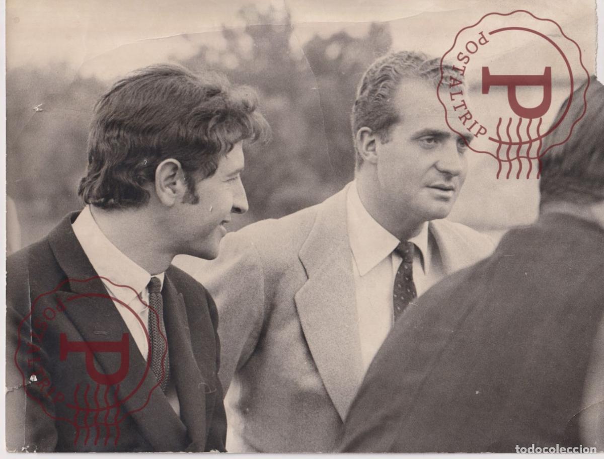 Fotograf&iacute;a antigua: ESPA&Ntilde;A. SPAIN. REY DON JUAN CARLOS. KING. DA&Ntilde;ADA LOS BORDES. DAMAGE. ETAT. 24X18CM