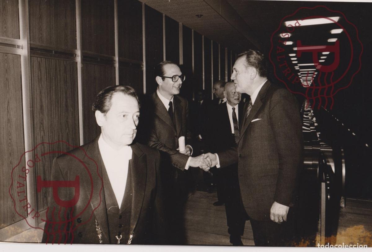 Antique Photography: JACQUES CHIRAC. CHRISTIAN BONNET. POLITICO. POLITICIAN POLITICIEN. +-30X19.5CM